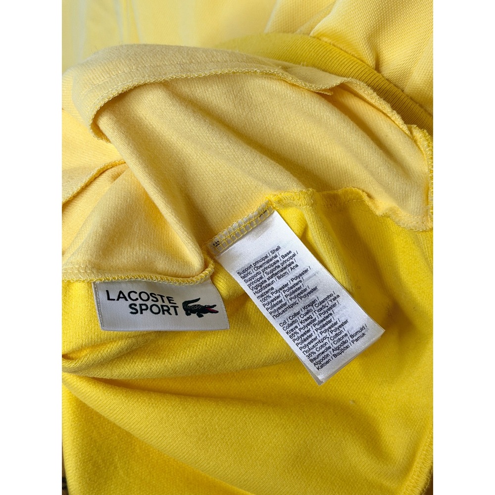 Lacoste Sport Miami Open Yellow Full Zip Track Jacket Womens Medium - Picture 8 of 8